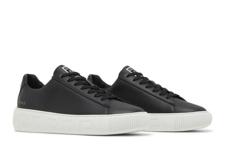 Versace Greca Lace-up Sneakers Black White