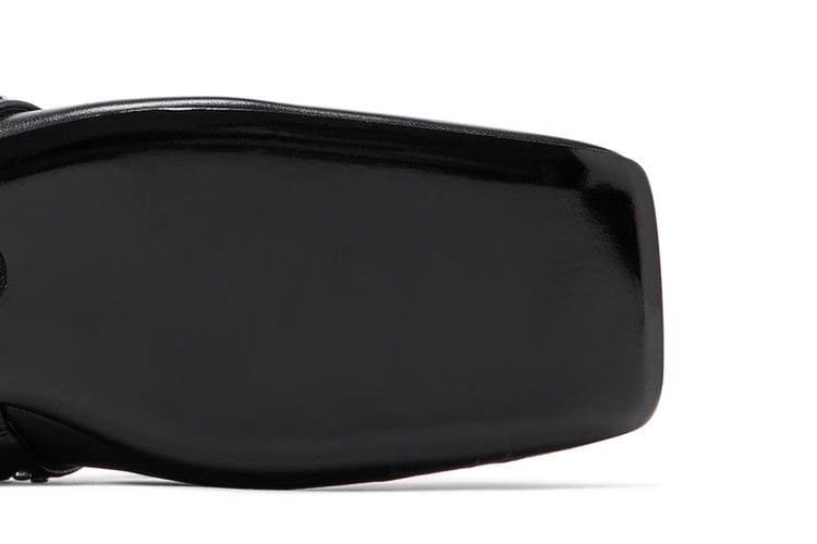 Versace Wmns Gianni Ribbon Studded Ballerinas 'Black'