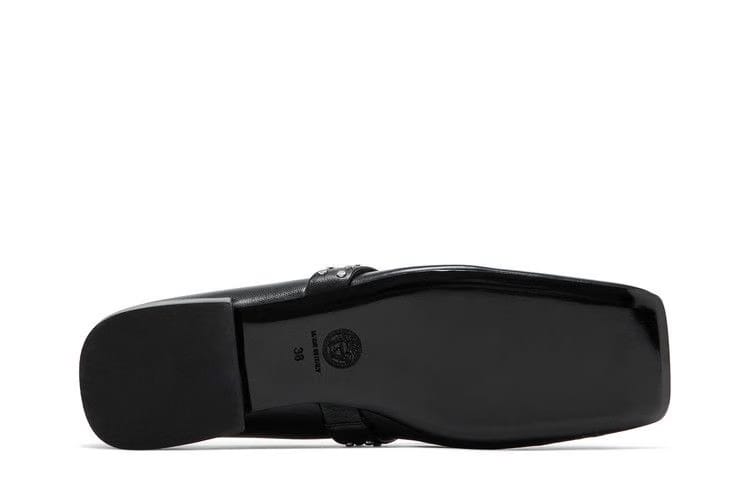 Versace Wmns Gianni Ribbon Studded Ballerinas 'Black'