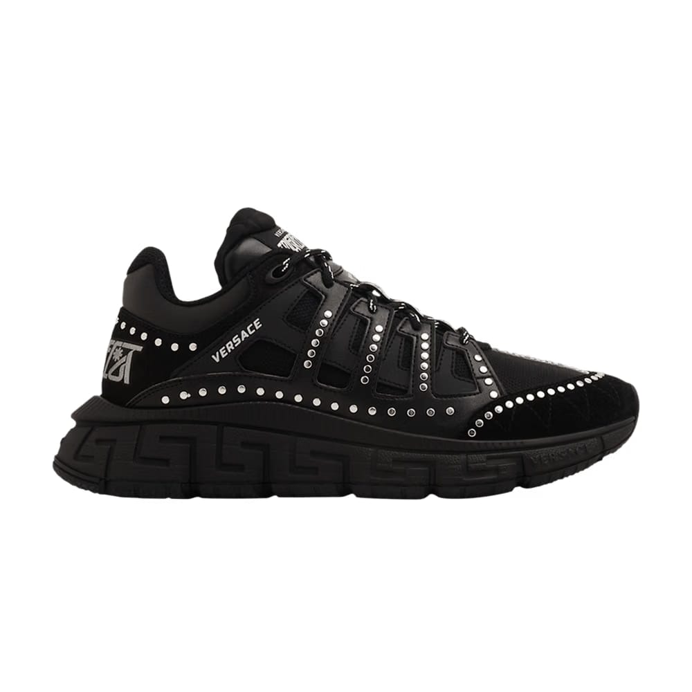 Versace Trigreca Black Silver Studs