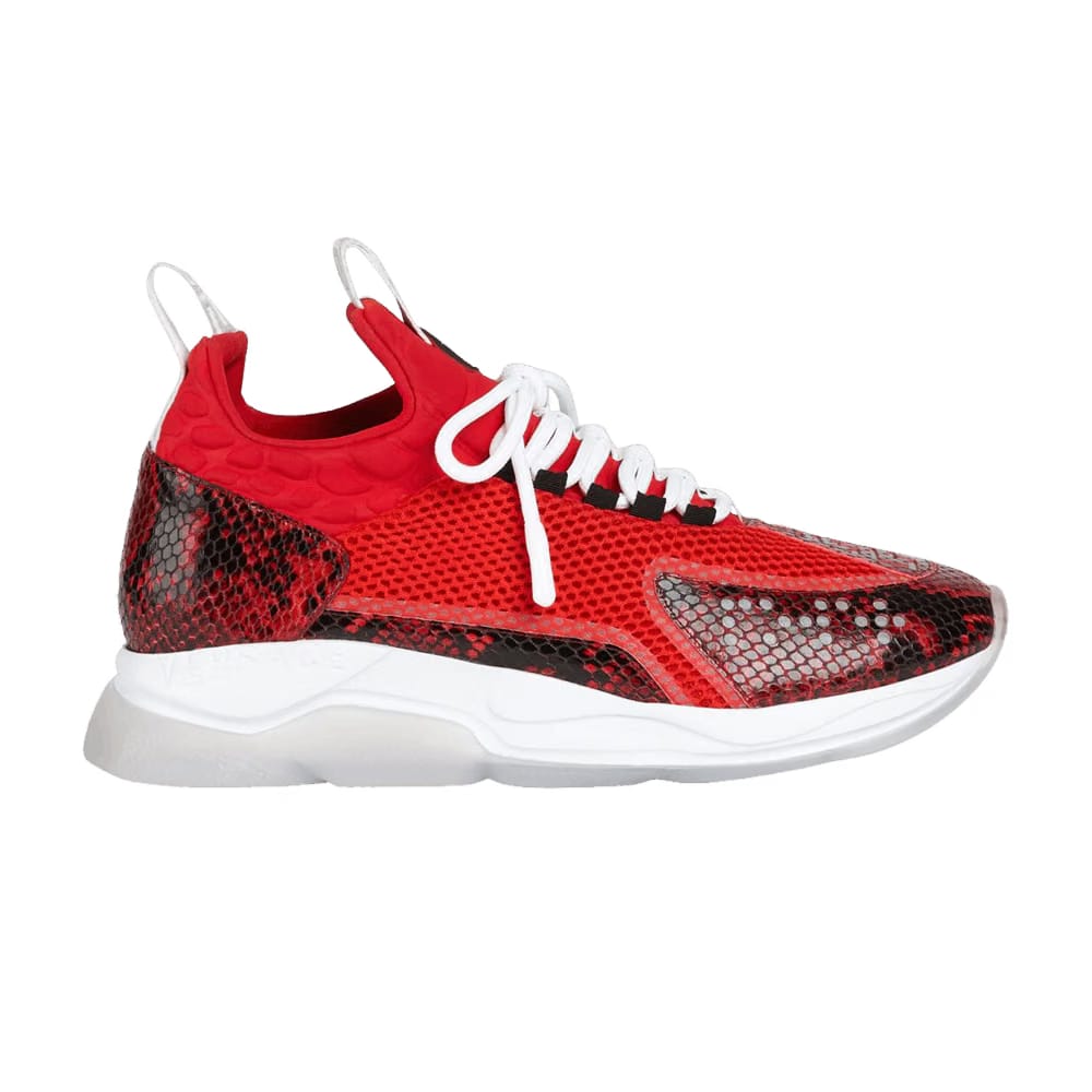 Versace Cross Chainer Red Snakeskin
