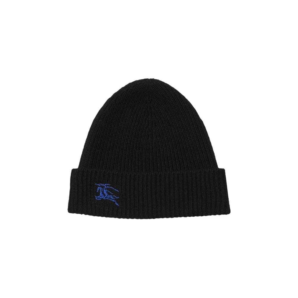 Burberry Ribbed Cashmere Beanie Black