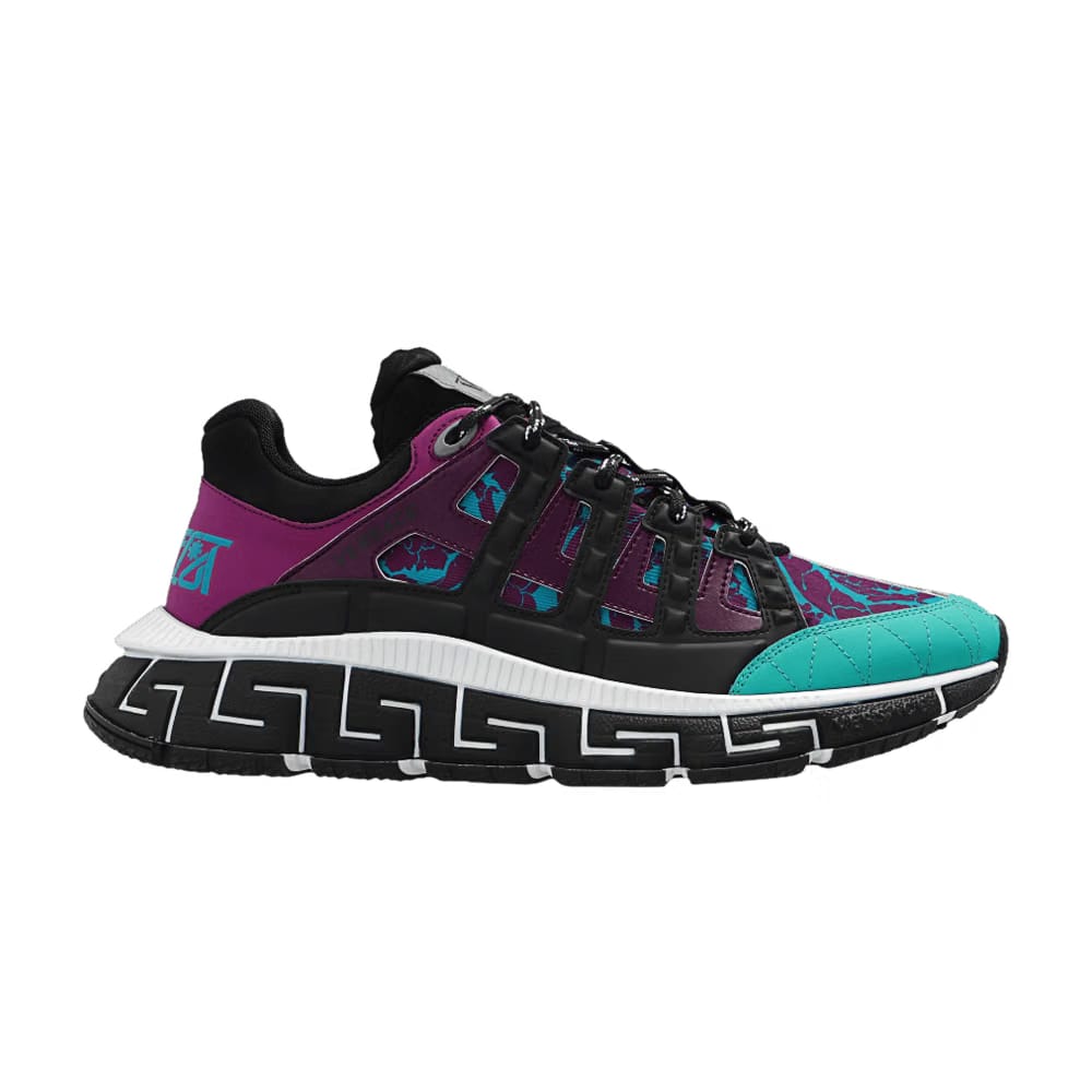 Versace Trigreca Barocco Print - Teal Plum