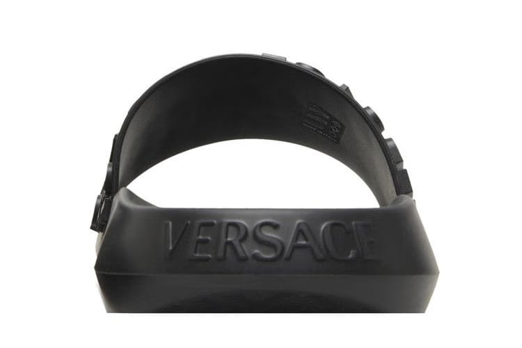 Versace Slide Allover Logo - Black