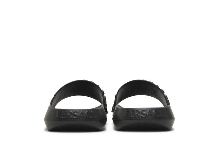 Versace Slide Allover Logo - Black