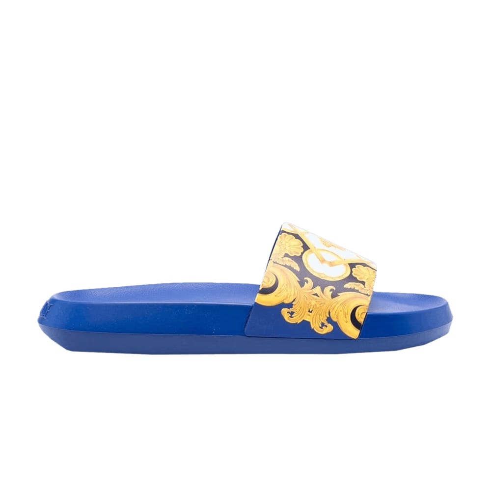 Versace Slide Blue Baroque