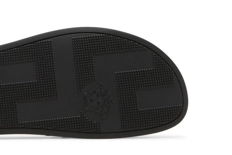 Versace Medusa Stud Leather Slide Black