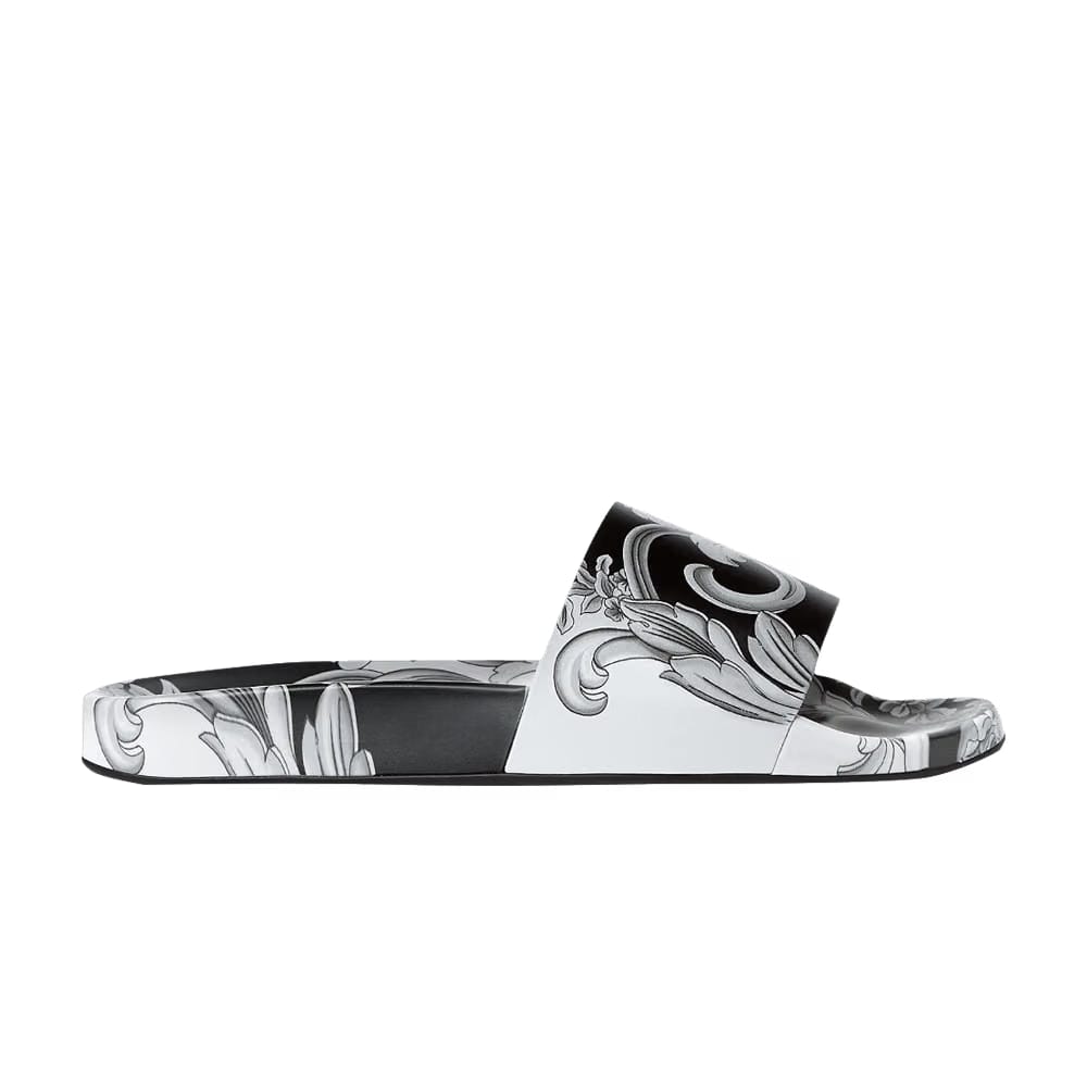 Versace Slide Silver Baroque