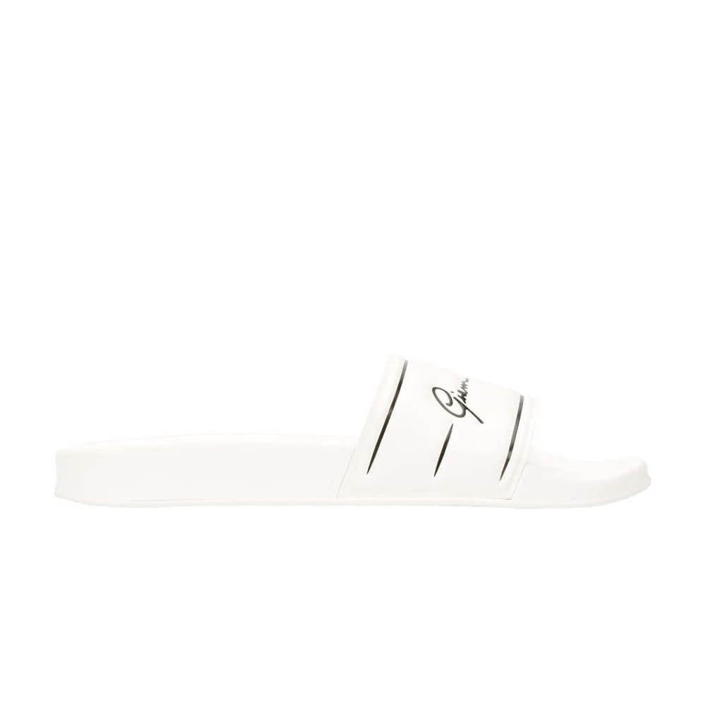 Versace Slide Signature Logo - White Black