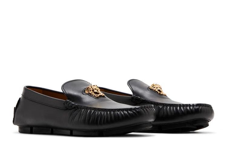 Versace LA Medusa Driver Loafer Black Gold