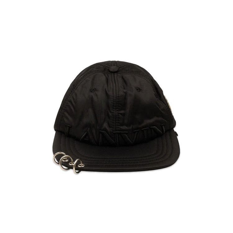 Lanvin Graffiti Logo Embroidered Cap Black