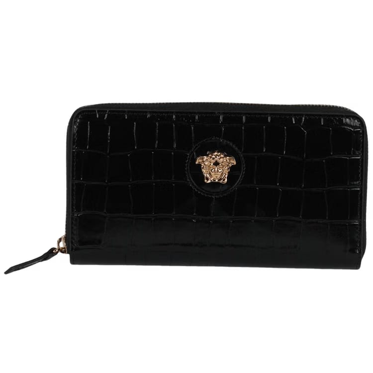Versace Embossed La Medusa Wallet Black
