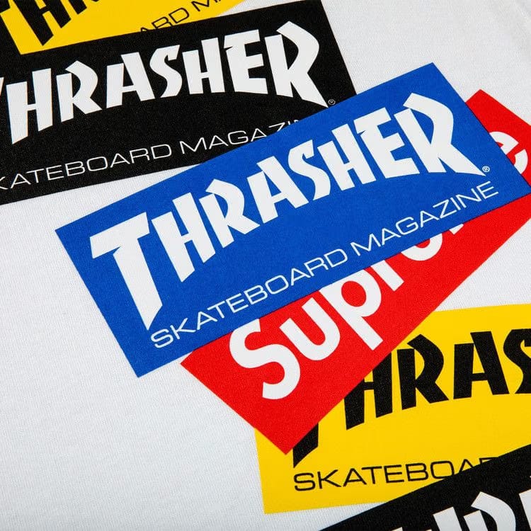 Supreme x Thrasher Multi Logo Long-Sleeve T-Shirt White