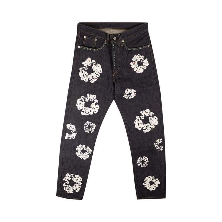 Denim Tears Rhinestone Wreath Jeans Indigo