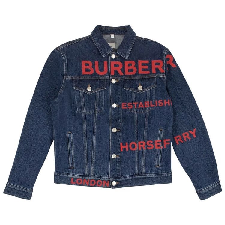 Burberry Denim Print Jacket Blue