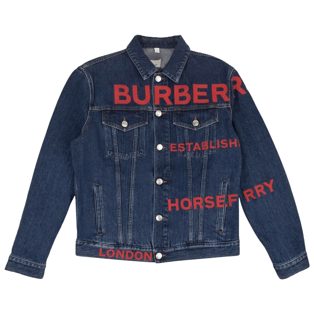 Burberry Denim Print Jacket Blue
