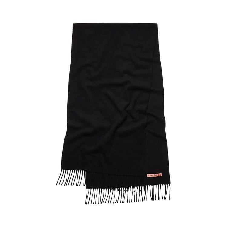 Acne Studios Wool Fringe Scarf Black