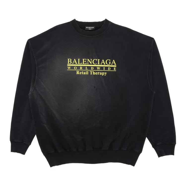 Balenciaga Regular Crewneck Black/Yellow