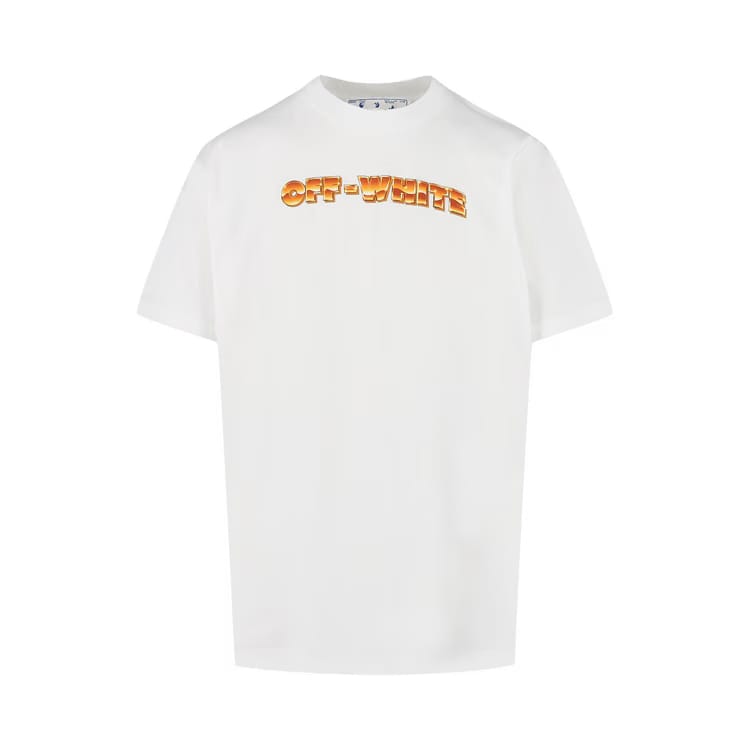 Off-White Arrows Print Crewneck T-Shirt White/Orange