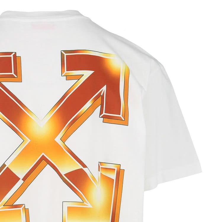 Off-White Arrows Print Crewneck T-Shirt White/Orange
