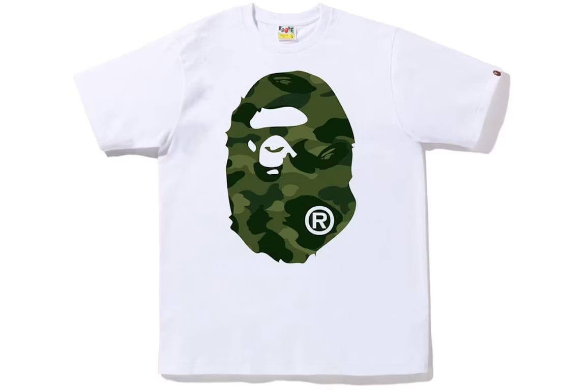 BAPE Color Camo Big Ape Head T-Shirt White/Green