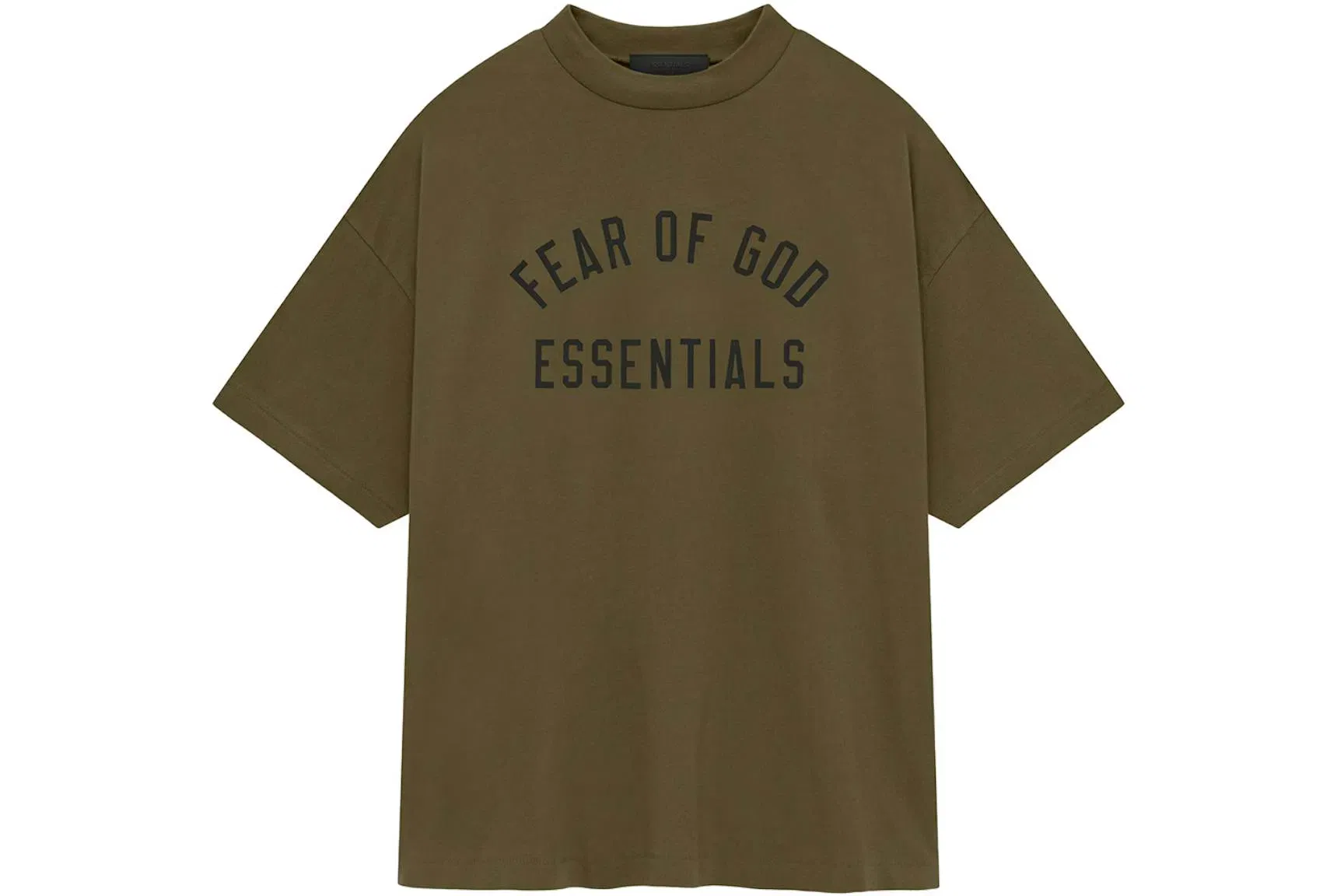 Fear of God Essentials Jersey Crewneck T-Shirt Olive