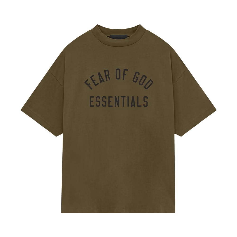 Fear of God Essentials Jersey Crewneck T-Shirt Olive