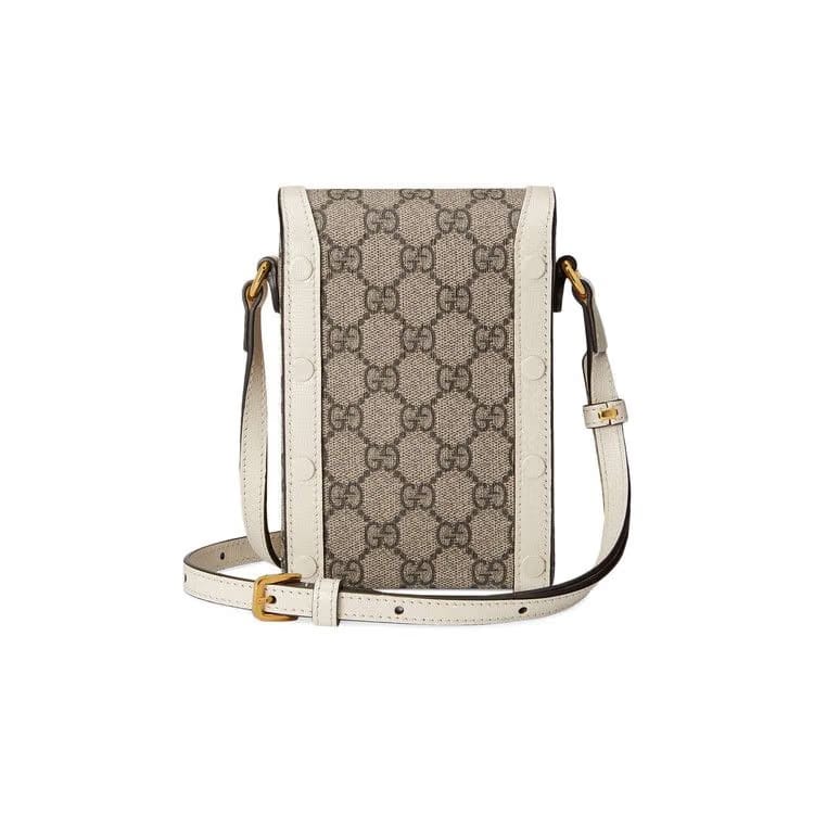 Gucci Horsebit 1955 Mini Bag Beige/Ebony/White