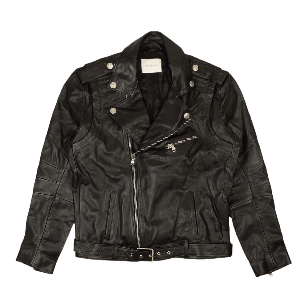 Balmain 905 Leather Jacket Black