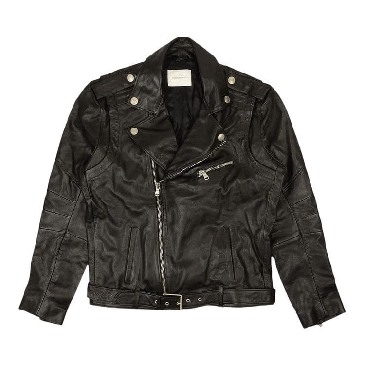 Balmain 905 Leather Jacket Black