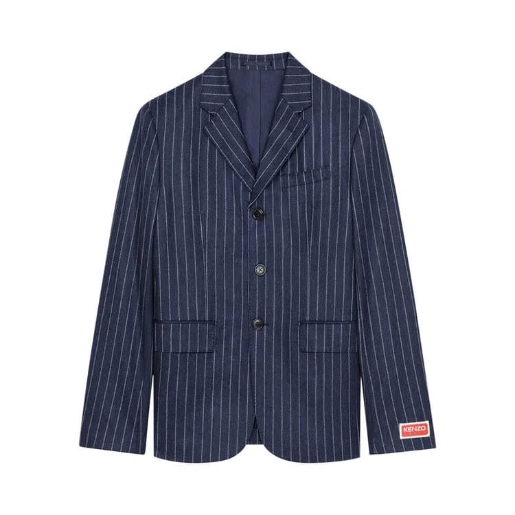Kenzo Striped Fitted Jacket Midnight Blue