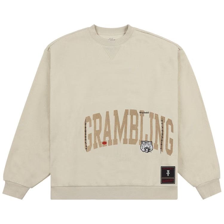 Cactus Jack by Travis Scott x Mitchell & Ness Grambling State University Crewneck Tan