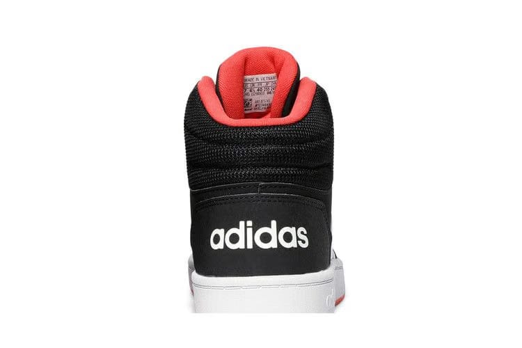 Adidas Hoops 2.0 Mid J Black Hi-Res Red