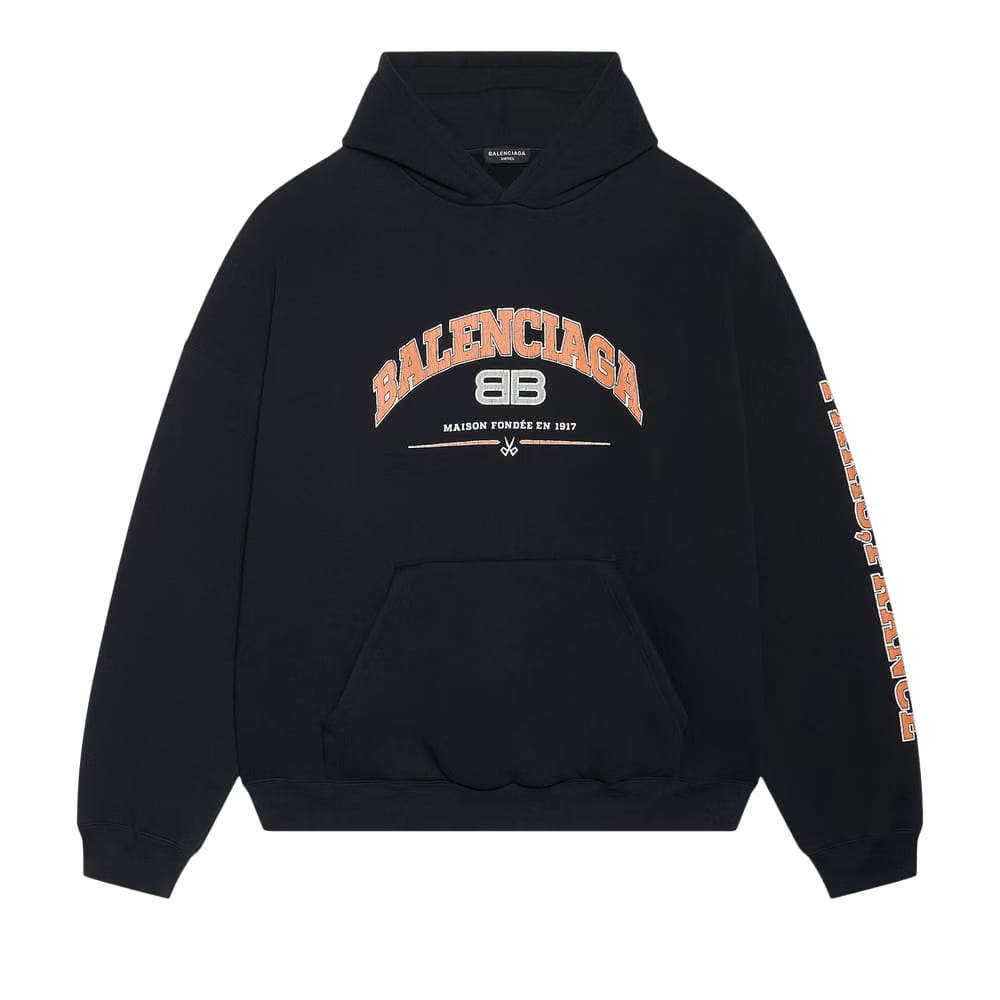 Balenciaga Wide Fit Hoodie Black/Orange/White