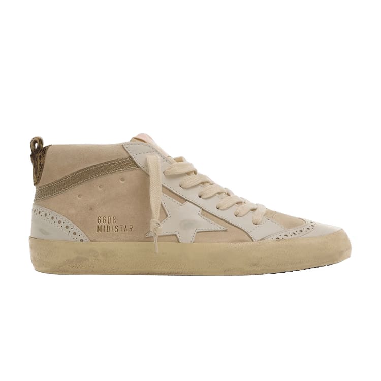 Golden Goose Wmns Mid Star 'Beige Gold Brown Leopard'