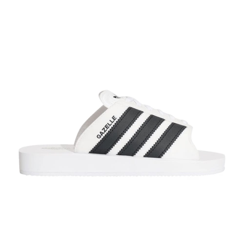 Adidas Gazelle Beach Slides White Black