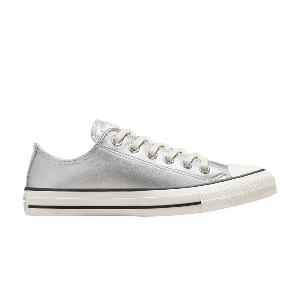 Wmns Chuck Taylor All Star Low 'Metallic Leather - Silver'