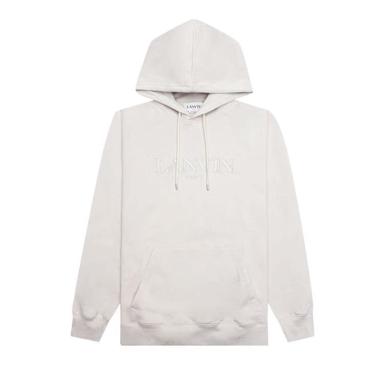 Lanvin Embroidered Popover Hoodie Mastic