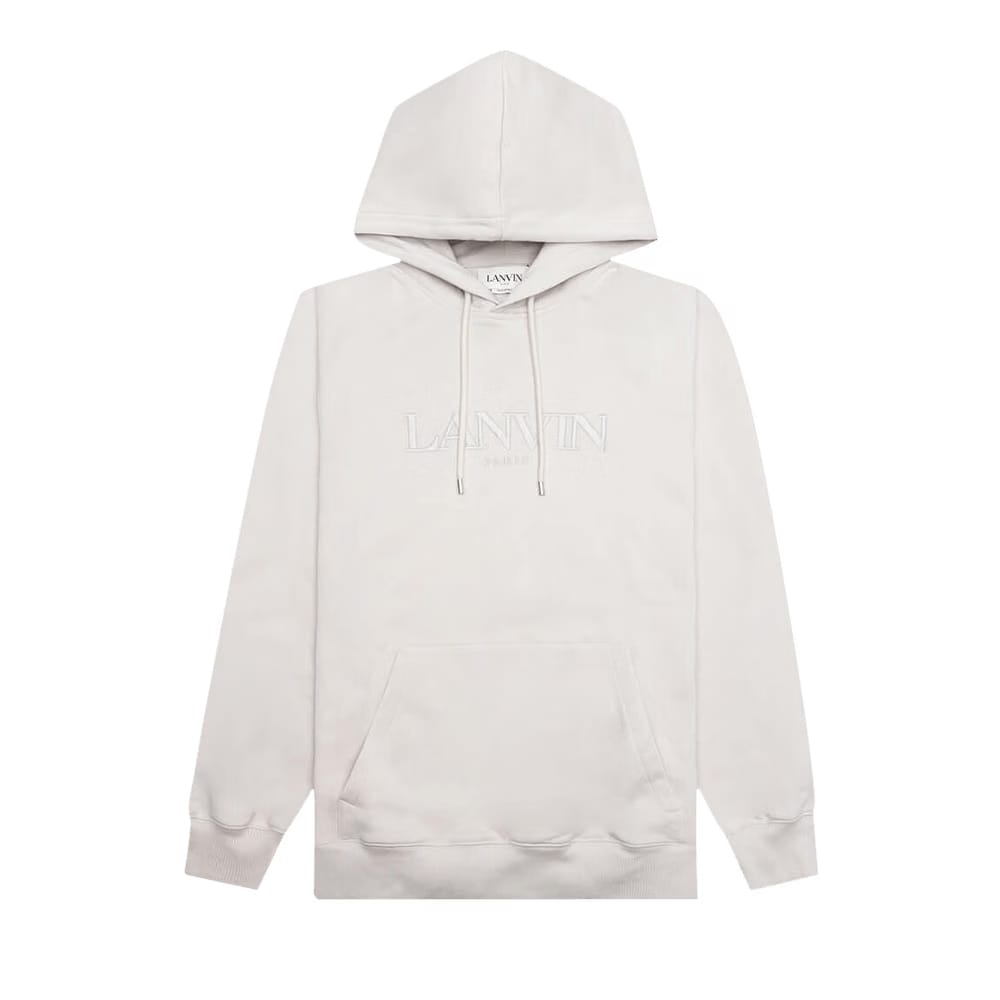 Lanvin Embroidered Popover Hoodie Mastic