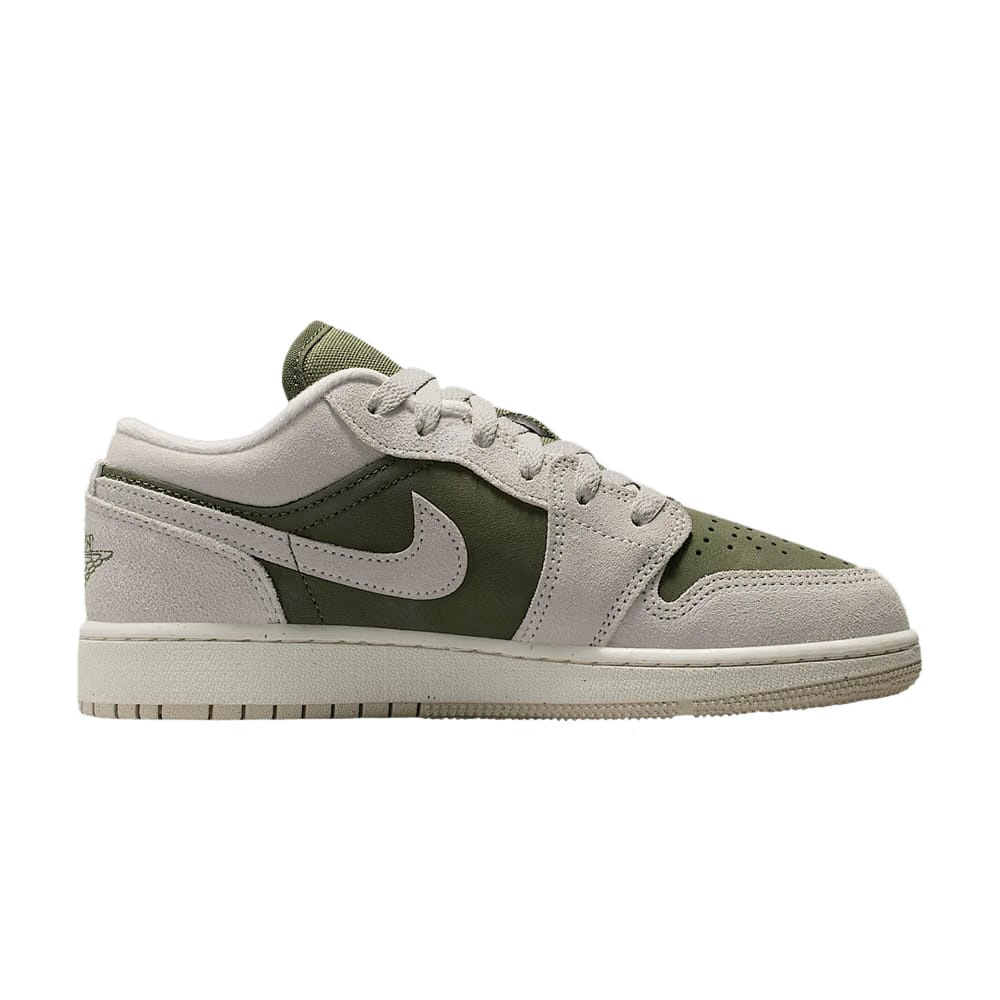 Air Jordan 1 Low SE GS Medium Olive Sail
