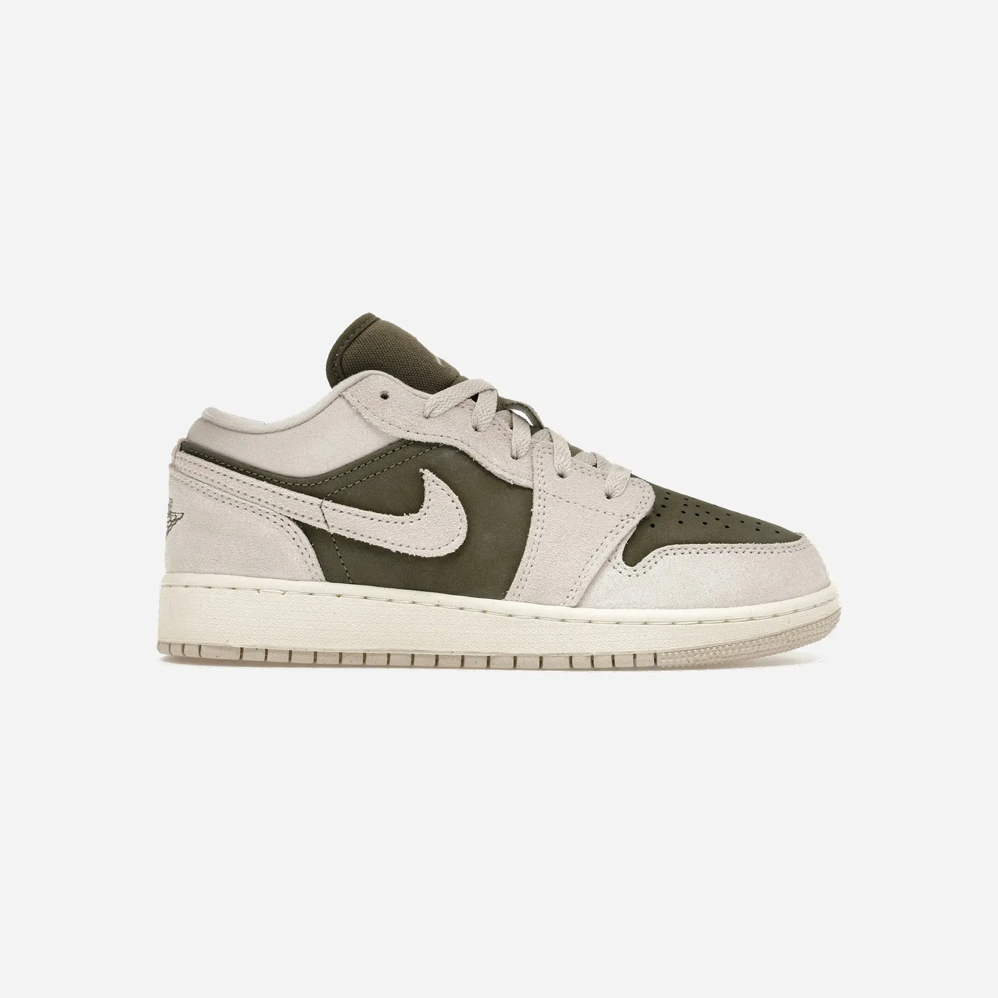 Air Jordan 1 Low SE GS Medium Olive Sail