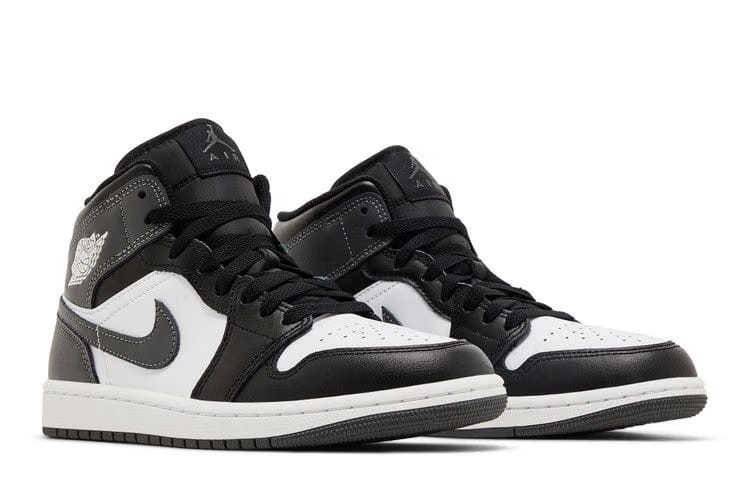 Jordan 1 Mid Black White Iron Grey
