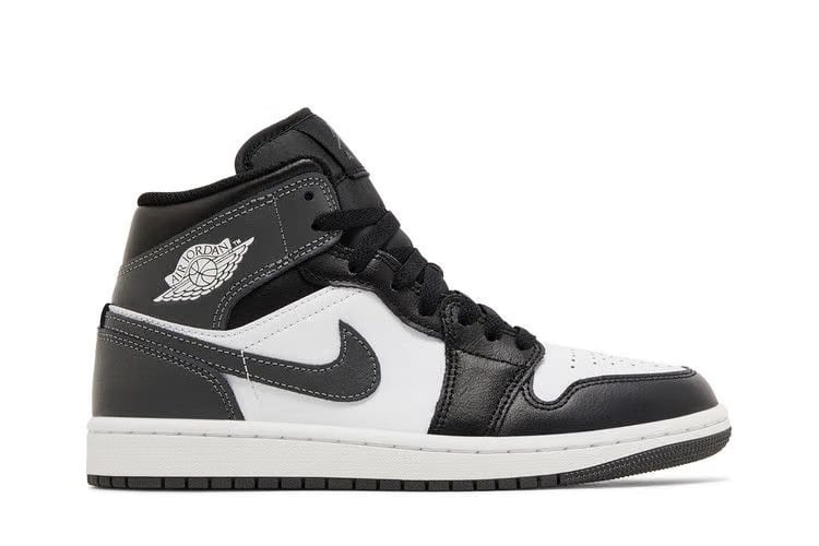 Jordan 1 Mid Black White Iron Grey