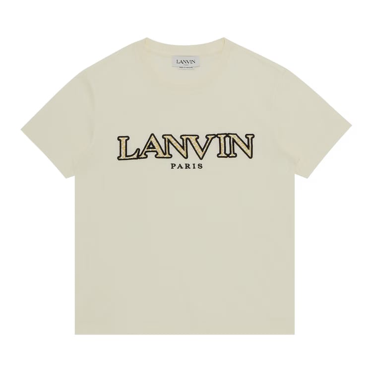 Lanvin Curb Emb Classic T-Shirt Milk