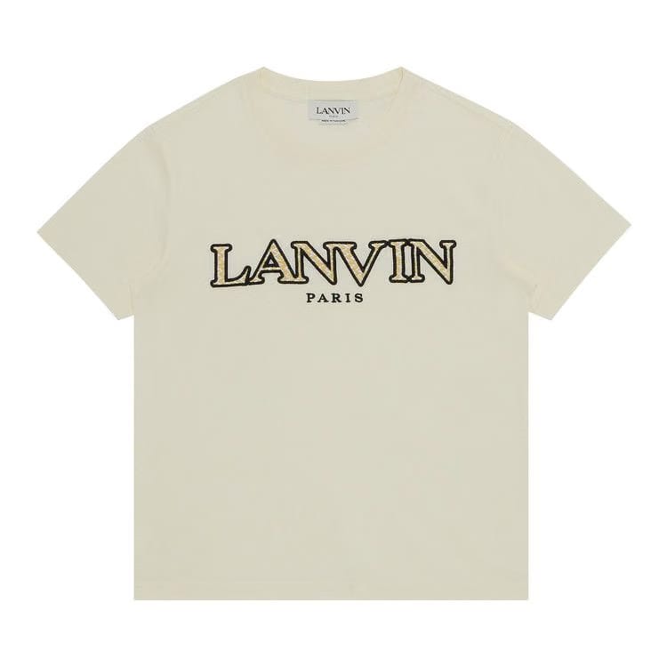 Lanvin Curb Emb Classic T-Shirt Milk