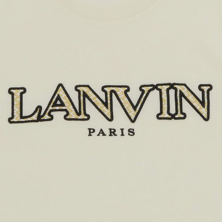 Lanvin Curb Emb Classic T-Shirt Milk