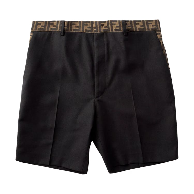 Fendi FF Band Bermuda Shorts White