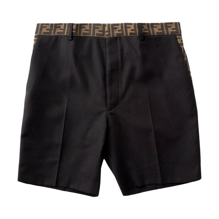 Fendi FF Band Bermuda Shorts White