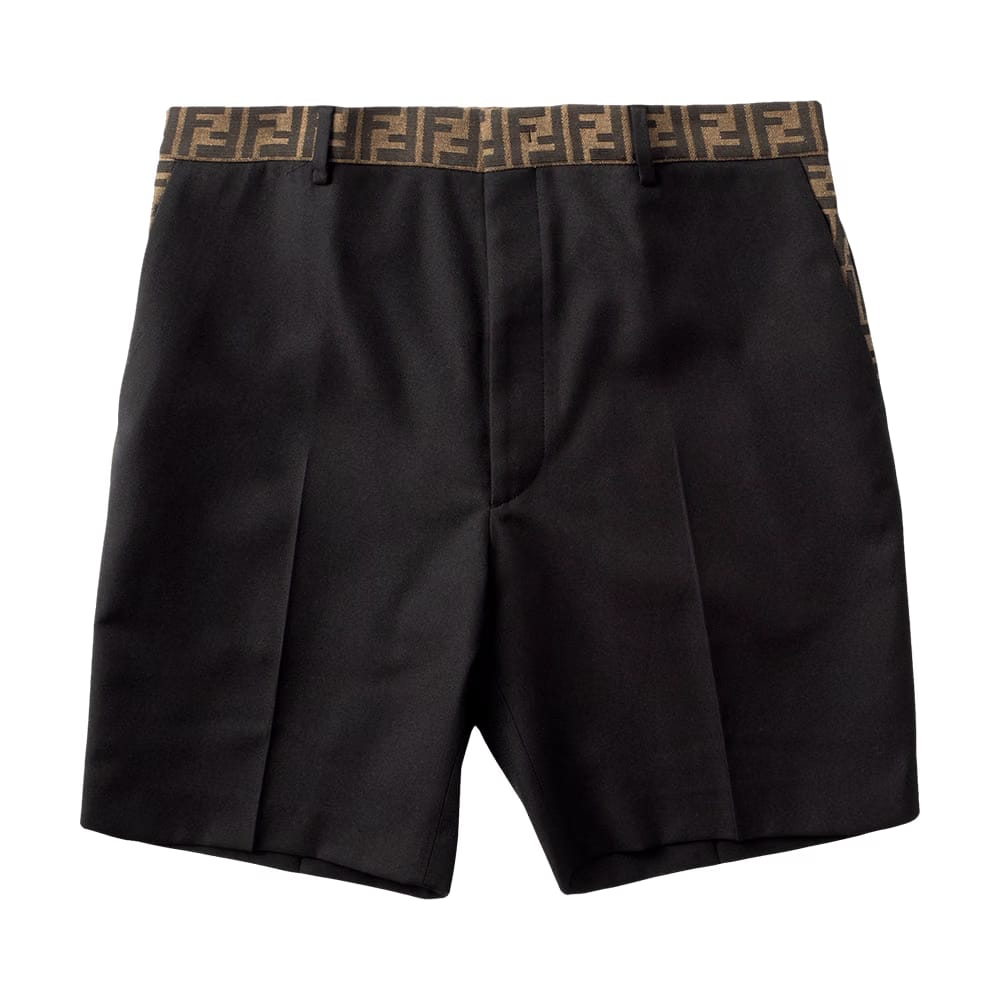 Fendi FF Band Bermuda Shorts White
