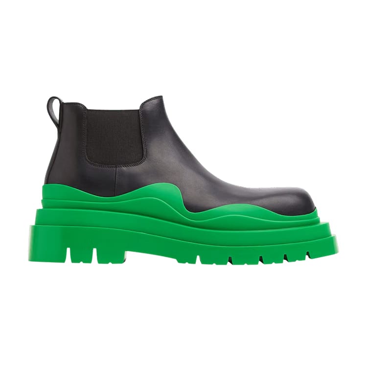 Bottega Veneta Tire Cropped Boot Black Grass